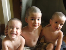Boys with fresh haircuts & baby powder