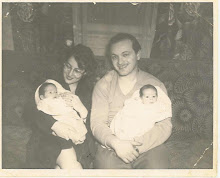 Mom, Dad, my twin brother and me, 1951