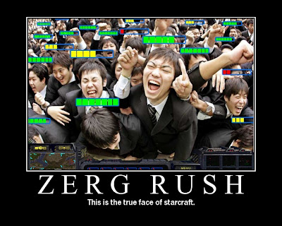 Zerg Rush Demotivational Poster
