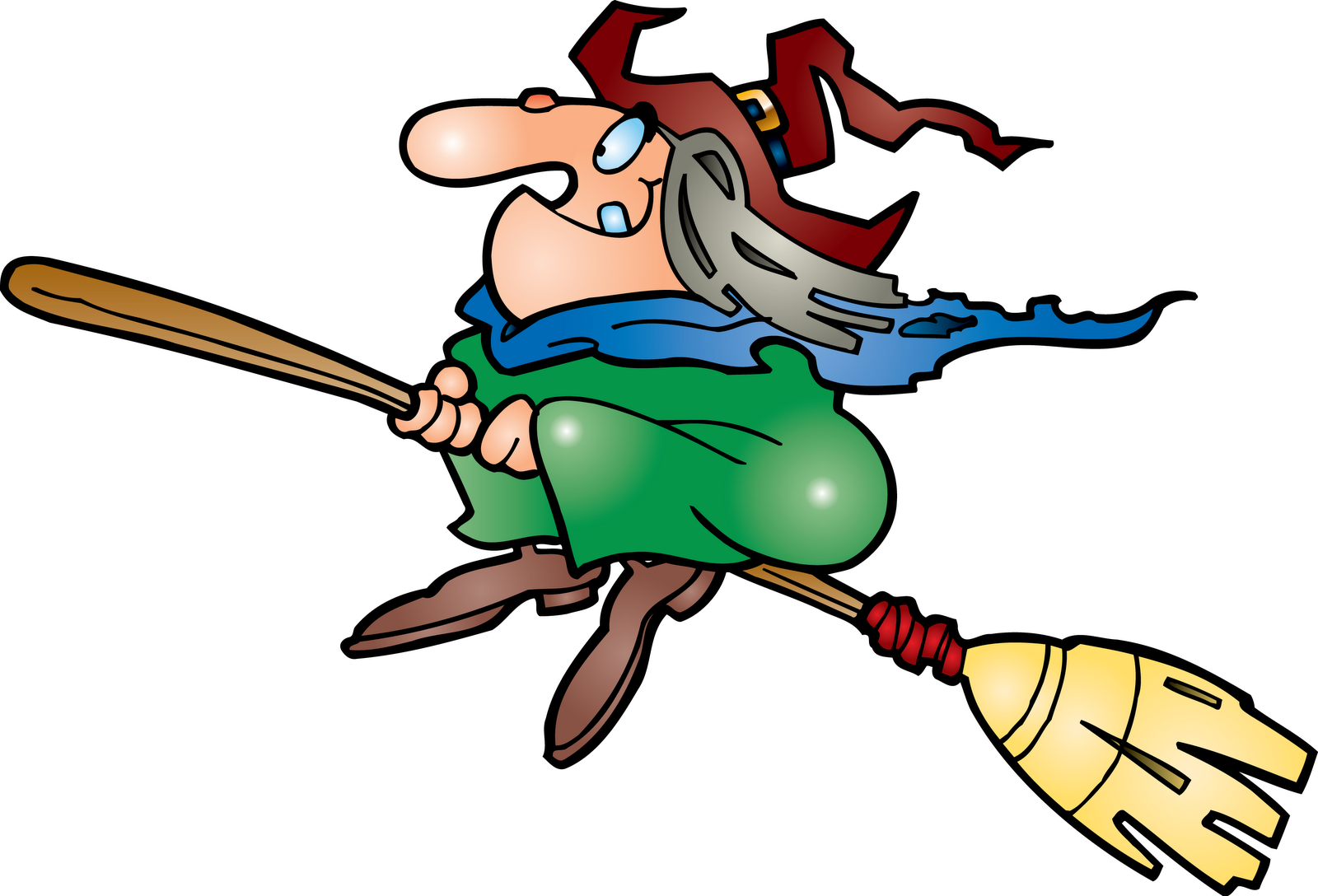 Баба яга на метле картинки