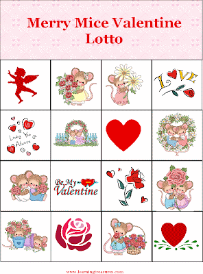 Valentine Day Bingo Cards