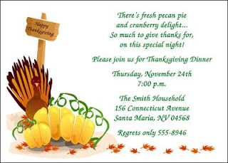 Thanksgiving Invitation Cards