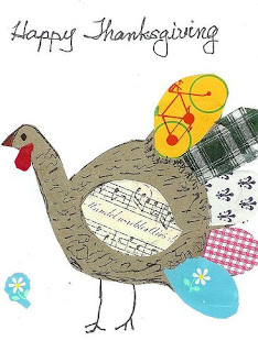 Handmade Turkey Card For Thanksgiving