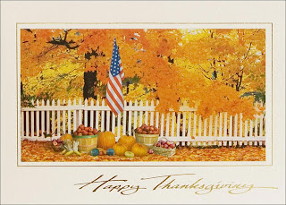 Patriotic Thanksgiving PostCard