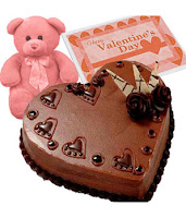 chocolate cake card for valentine