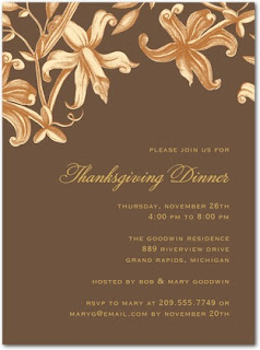 Thanksgiving Dinner Party Cards