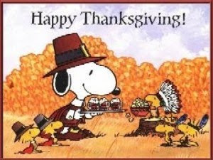 Snoopy Thanksgiving Wish Cards