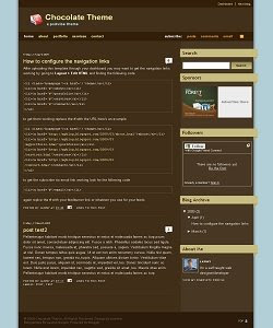 Chocolate 2 Column Blogger Template