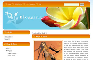 Blogging Blogger Template | Orange Style