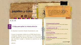 Anime Blogger Template Papeles y color