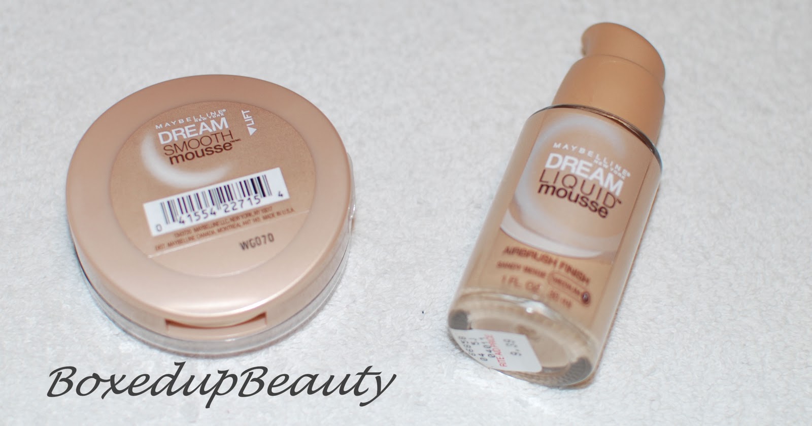 Boxed Up Beauty Maybelline Dream Mousse foundations a review