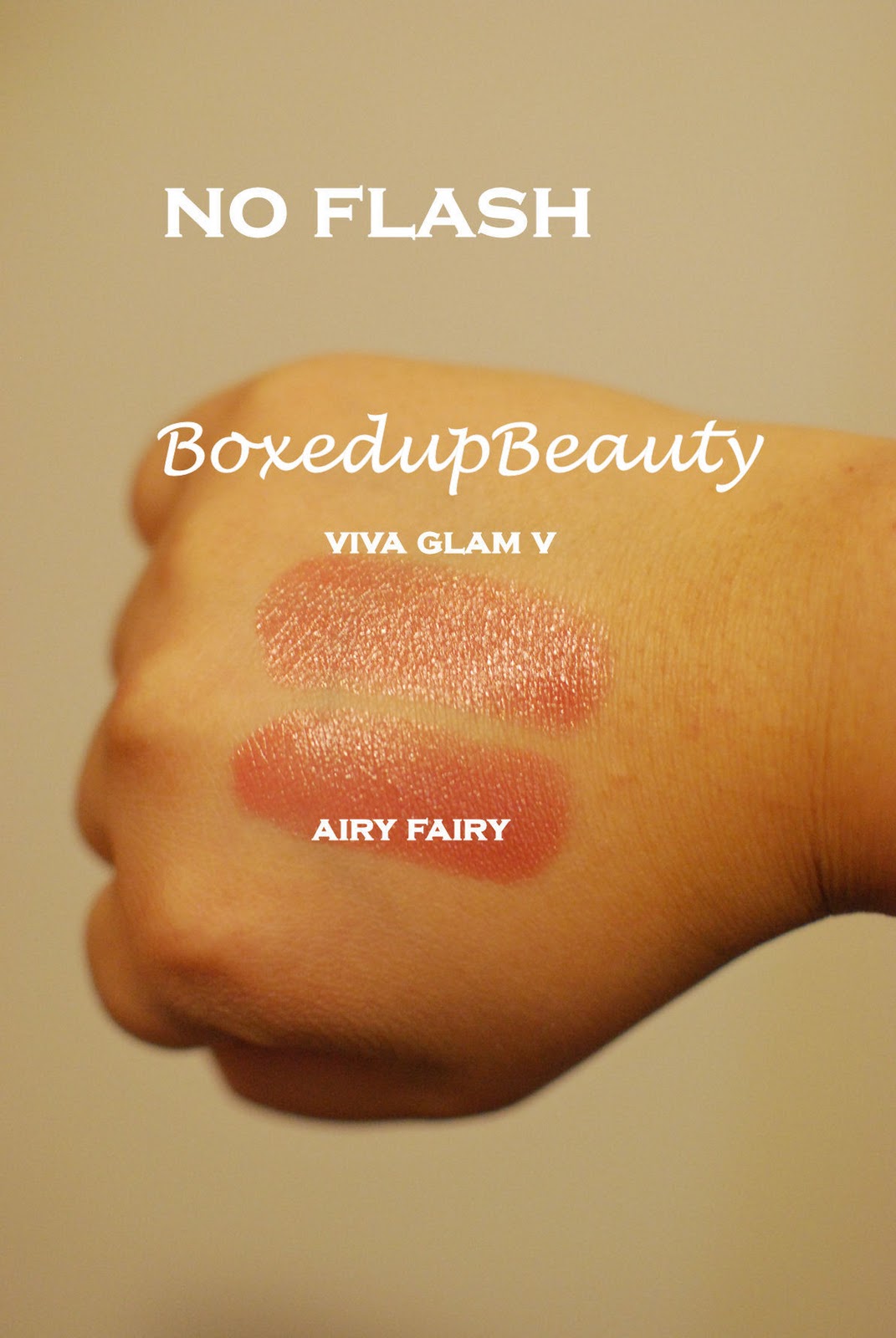 Boxed Up Beauty MAC Viva Glam V vs Rimmel Airy Fairy dupeable??