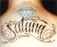 stick behind diamond Tattoo