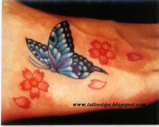 Butterfly  Foot tattoo