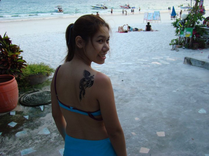 Tattoo Training: Chest tattoo woman no bra 2