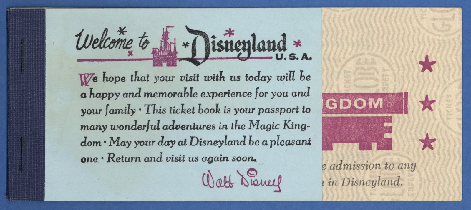 Vintage Disneyland Tickets 1962 Disneyland Gold Pass 1000th Post!