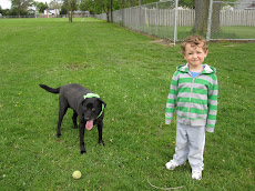 Sean & Dani at the park, exerting energy!