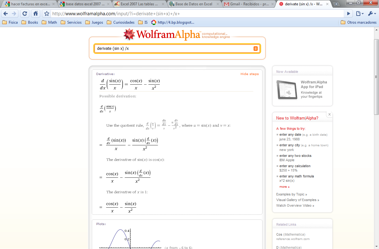 Como Calcular Derivadas con Wolfram Alpha Wolfram Alpha en Español