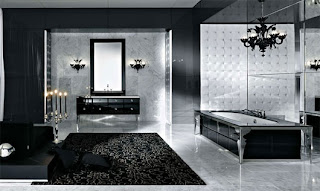 luxury bathroom modern design black color