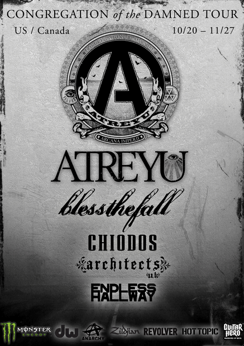The Rock House Blog ATREYU TO HEADLINE "CONGREGATION OF THE DAMNED" TOUR