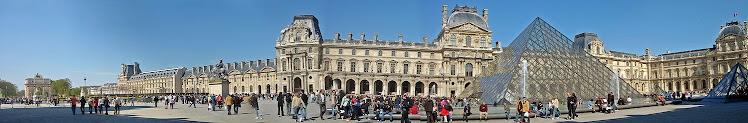 Vista panorâmica do Louvre em 2007