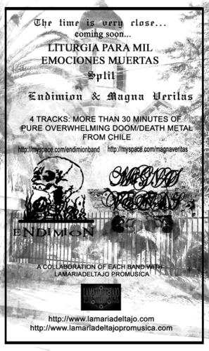 ENDIMION / MAGNA VERITAS    -   SPLIT CD   -   DOOM/DEATH METAL FROM CHILE -   COMING SOON