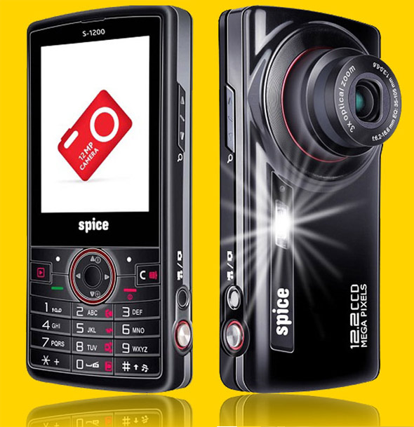 spice mobile phones Spice S1200 with 12MP Camera