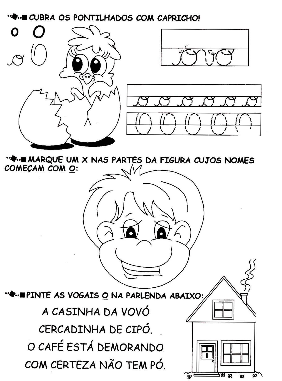 Atividades Educativas Atividade alfabetização letra O Atividades Educativas Atividade alfabetização letra O