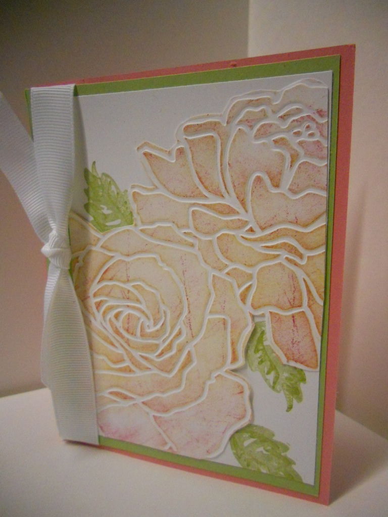 Judi's Cuties Manhattan Flower Embossing Folder card