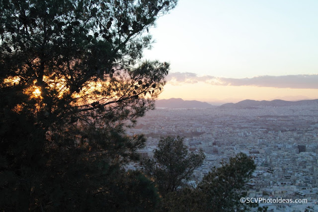 Twilight over Athens sunset