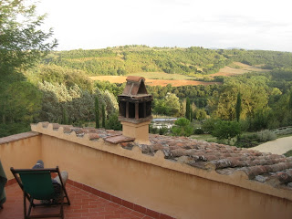 View from our balcony at Torraccia di Chiusi