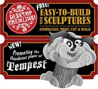 Desktop Gremlin Tempest Papercraft
