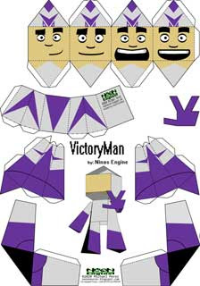 Victory Man Paper Toy