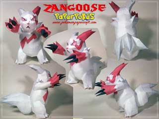 Zangoose Papercraft