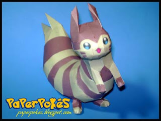 Pokemon Furret Papercraft