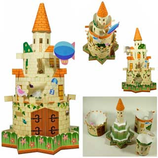 MerryGoRound Picture Castle Papercraft
