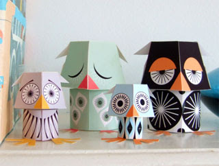Owl Papercraft Toys