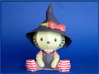 Hello Kitty Witch Papercraft
