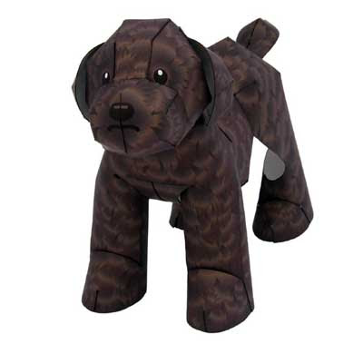 Chocolate Toy Poodle Papercraft