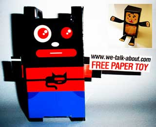 Paper Boy & Monster Box Paper Toys