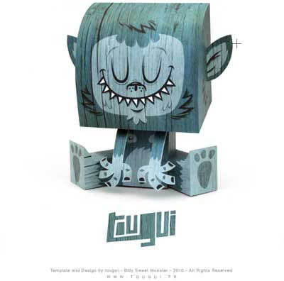 Billy Sweet Monster Paper Toy Tougui