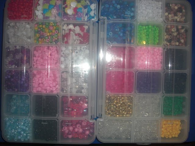 Bead box as hair tie organizer  Beaded boxes, Hair tie organizer, Projects  for kids