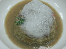 arroz caldoso de secreteo iberico con aire de parmesano