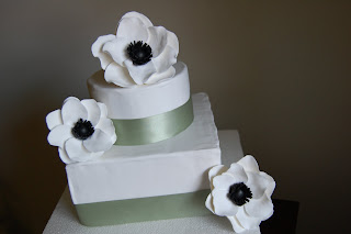 black and white cake picture anemone