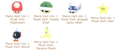 Plush Mario Kart weapons