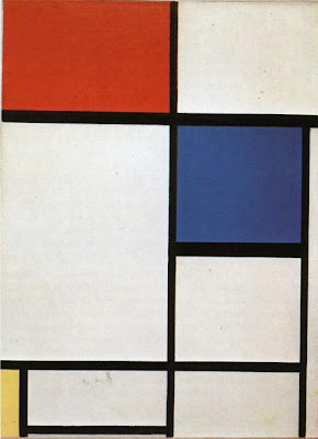 Piet Mondrian. Composition with Blue, Red and Yellow - Compositie met blauw,rood en geel 1930