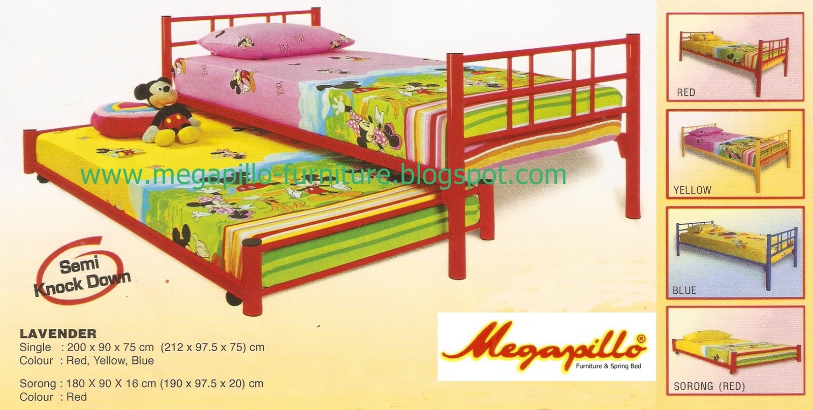 Megapillo Furniture Spring Bed Online Shop Ranjang Besi Sorong