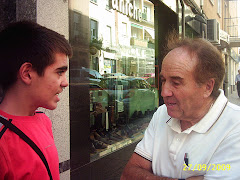 Agustín Tamames y yo en plena entrevista