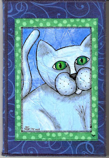 cat fabric notepad folder