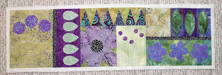 fabric collage table runner